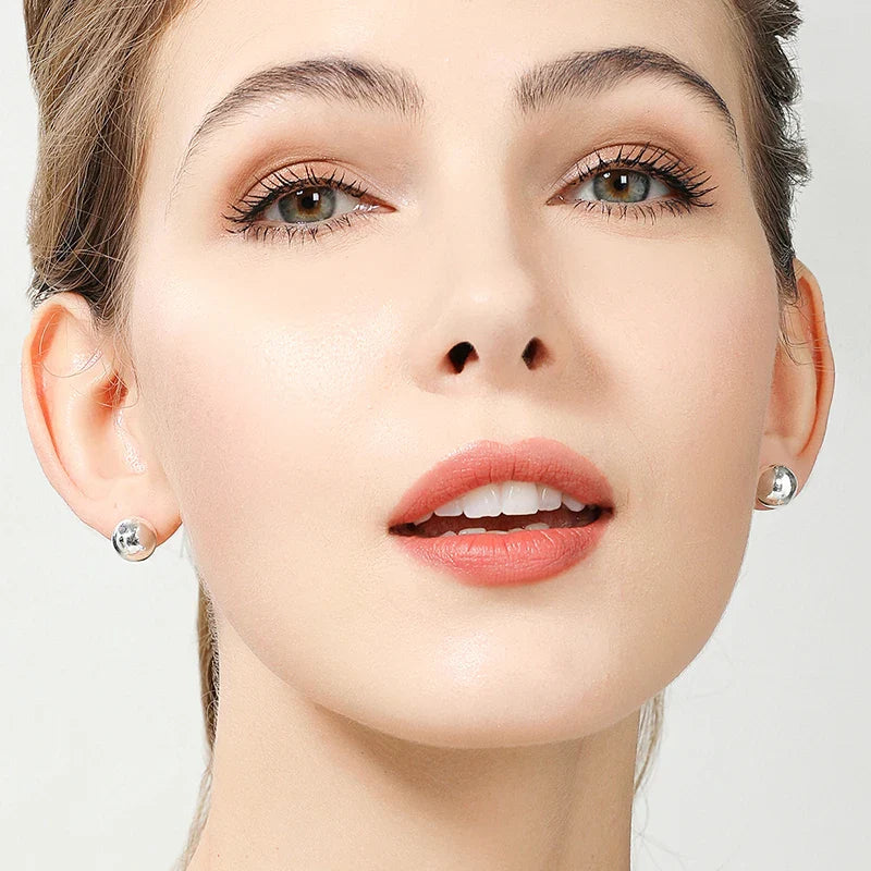 Esfera de Plata - Boucles d’Oreilles en Argent pour Femme, Style Minimaliste et Raffiné