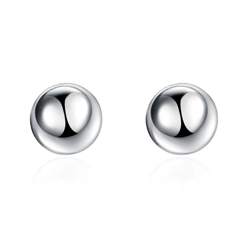 Esfera de Plata - Boucles d’Oreilles en Argent pour Femme, Style Minimaliste et Raffiné