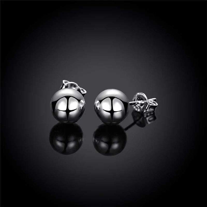 Esfera de Plata - Boucles d’Oreilles en Argent pour Femme, Style Minimaliste et Raffiné