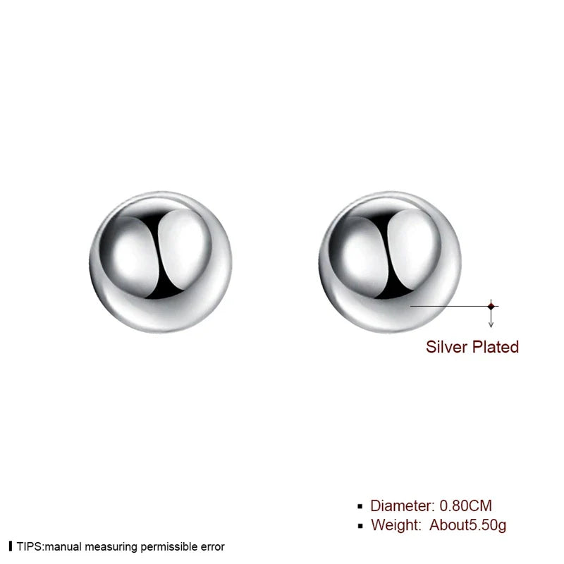 Esfera de Plata - Boucles d’Oreilles en Argent pour Femme, Style Minimaliste et Raffiné
