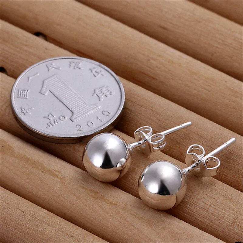 Esfera de Plata - Boucles d’Oreilles en Argent pour Femme, Style Minimaliste et Raffiné