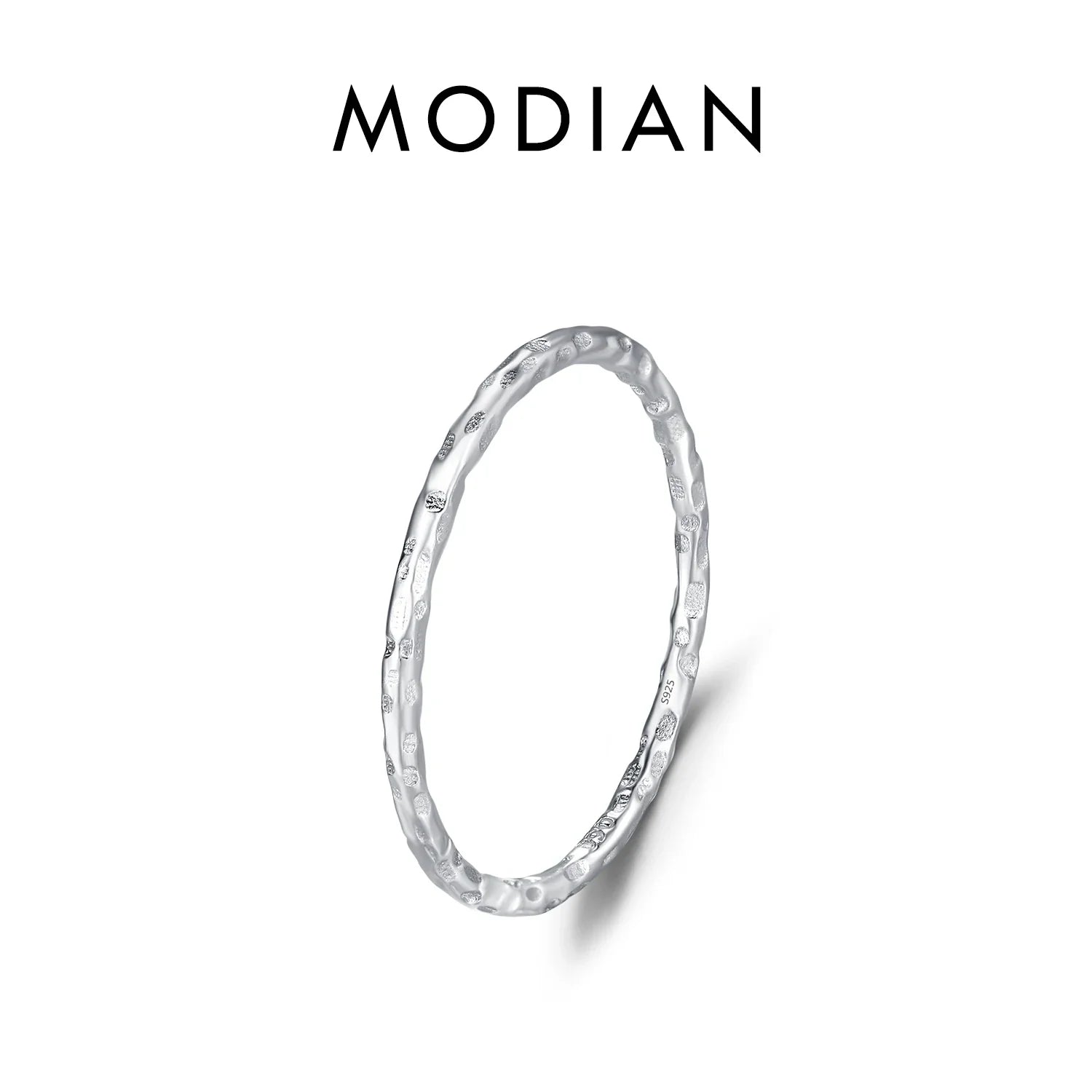 Ola de Plata - Bague Géométrique en Argent Sterling 925, Élégance Simple pour Femmes