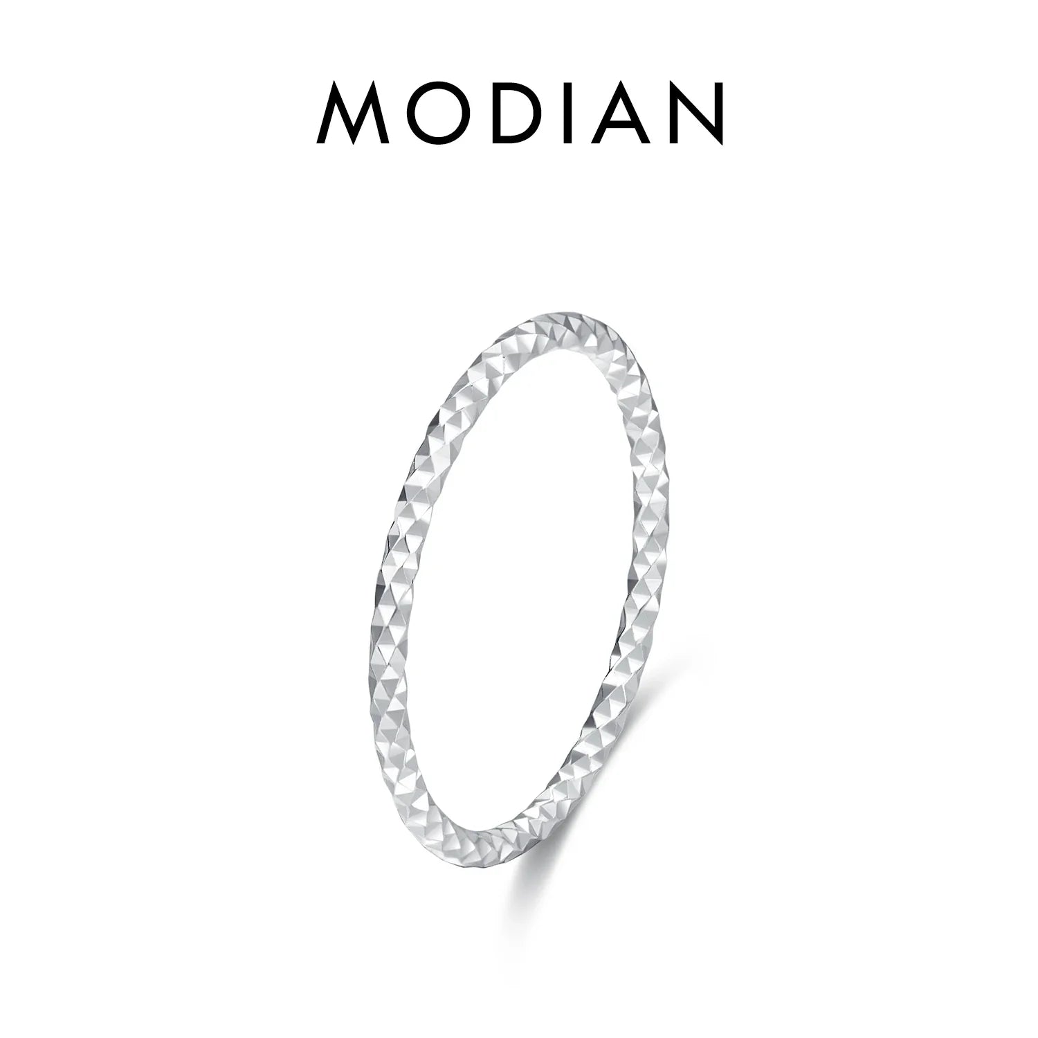 Ola de Plata - Bague Géométrique en Argent Sterling 925, Élégance Simple pour Femmes