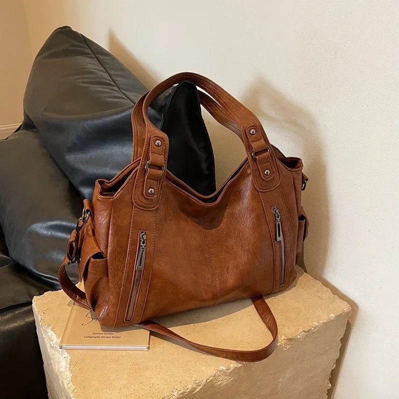 "La Manada" - Sac à Main PU Design Polyvalent et Tendance, Style Casual et Compartiments Intérieurs Pratiques