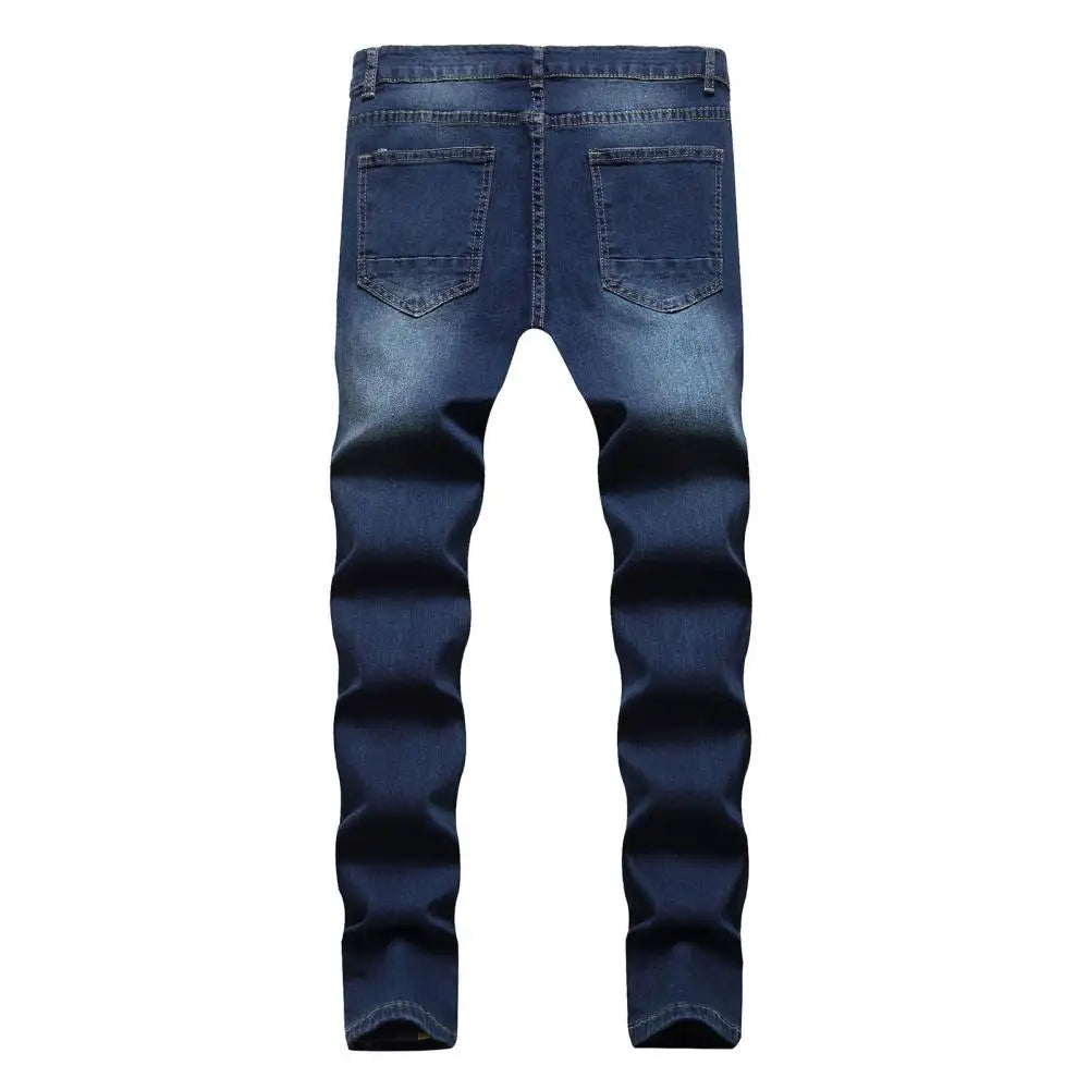 "Style brut" - Jeans Déchiré Vintage pour Homme avec Effet Peint, Ajusté et Moderne