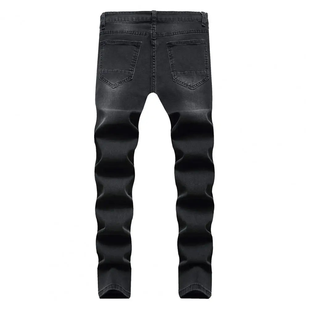 "Style brut" - Jeans Déchiré Vintage pour Homme avec Effet Peint, Ajusté et Moderne