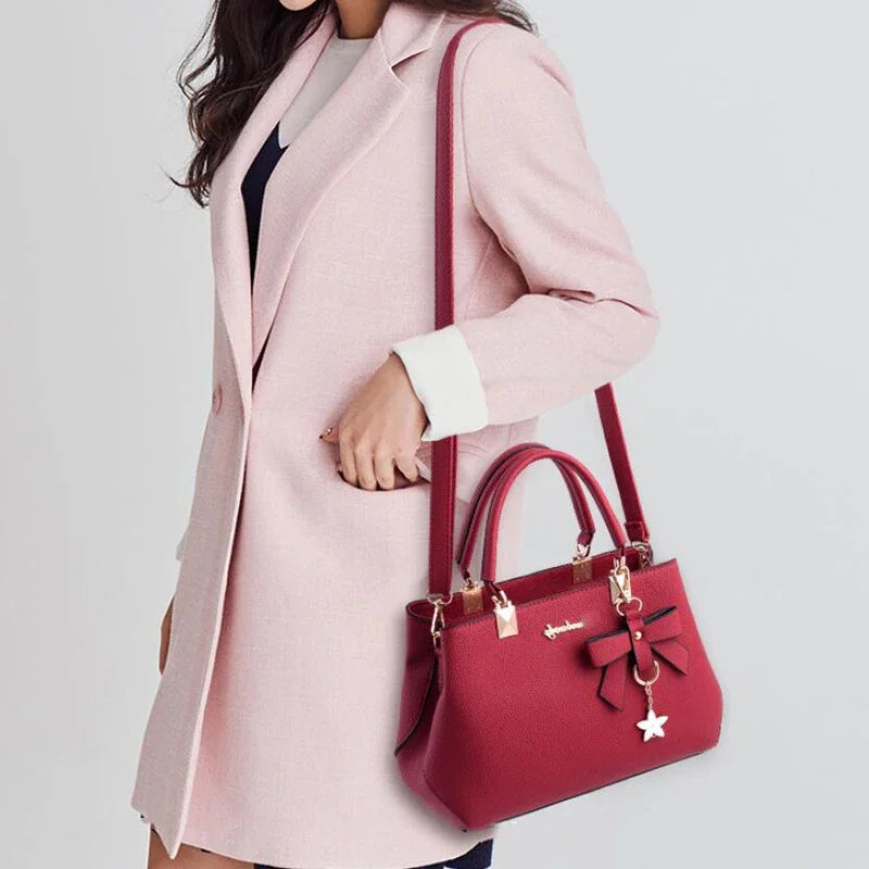 "Dulce Lujo" - Sac Croisé pour Femme, Style Doux et Romantique avec Nœud Prune