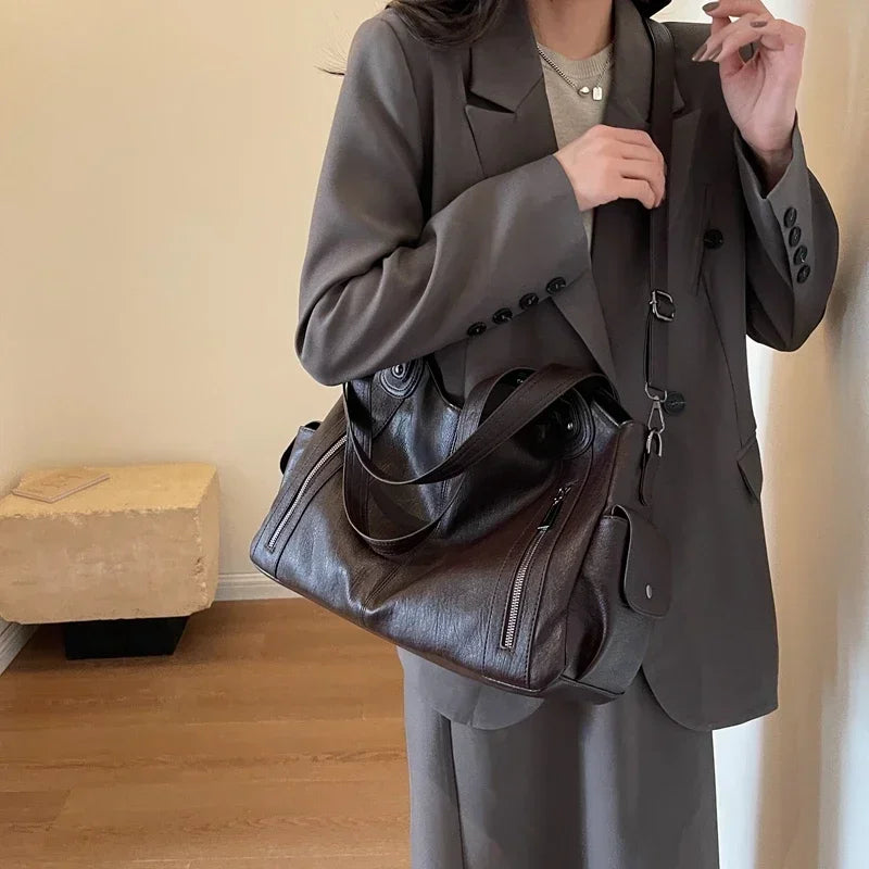 "La Manada" - Sac à Main PU Design Polyvalent et Tendance, Style Casual et Compartiments Intérieurs Pratiques
