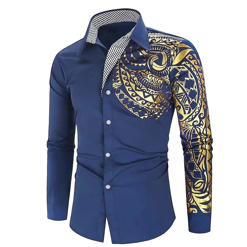 Éclat Raffiné - Chemise Homme en Tissu Respirant, Look Raffiné pour Occasions Spéciales