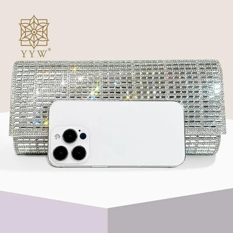 Estrella Argentée - Sac Épaule Brillant Luxe, Pochette de Soirée Dorée & Argentée pour Femmes