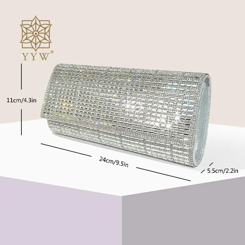 Estrella Argentée - Sac Épaule Brillant Luxe, Pochette de Soirée Dorée & Argentée pour Femmes