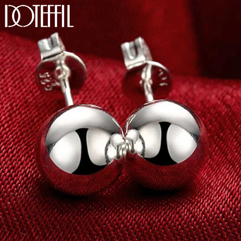 Esfera de Plata - Boucles d’Oreilles en Argent pour Femme, Style Minimaliste et Raffiné