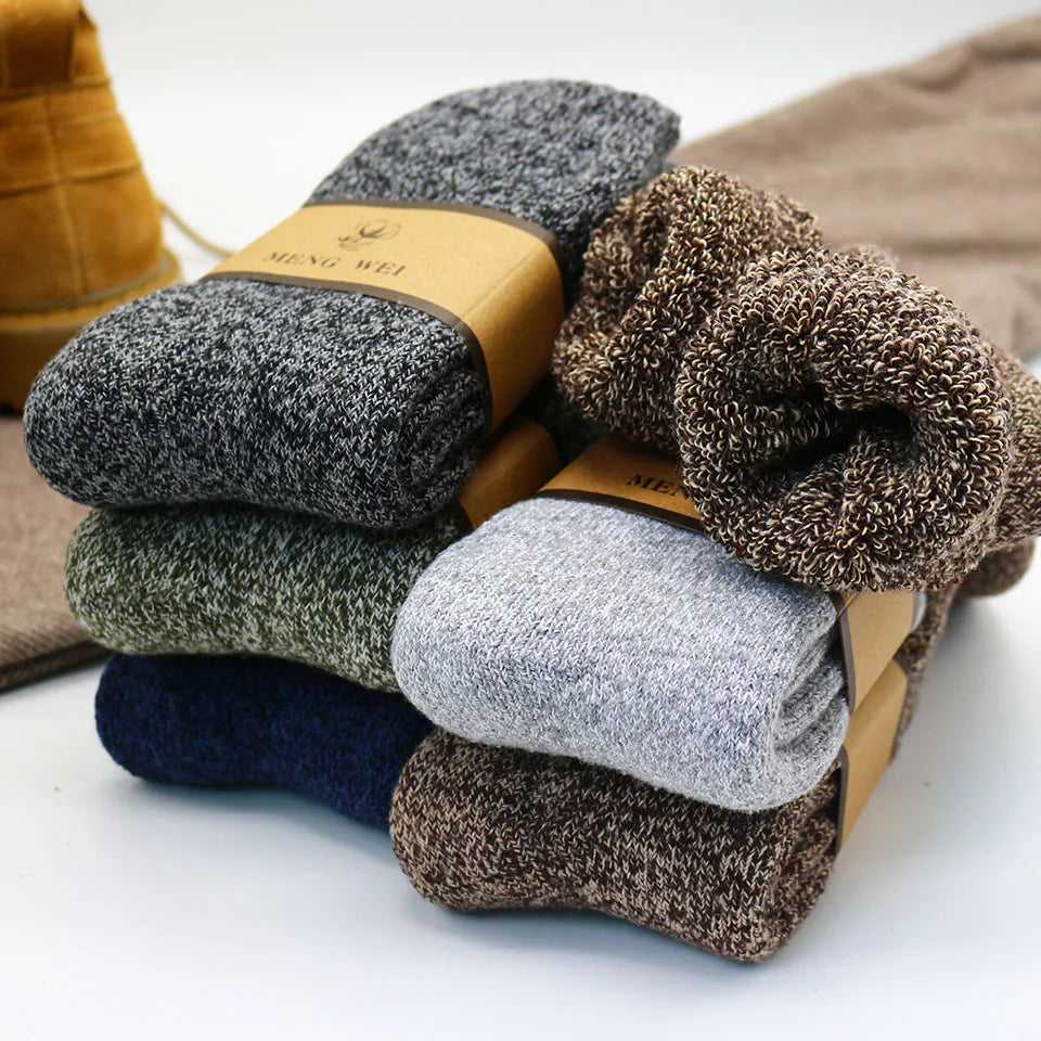 ‘‘Calor Alpine’’ - Lot de 3 Paires de Chaussettes en Laine Mérinos pour Homme, Épaisses et Confortables