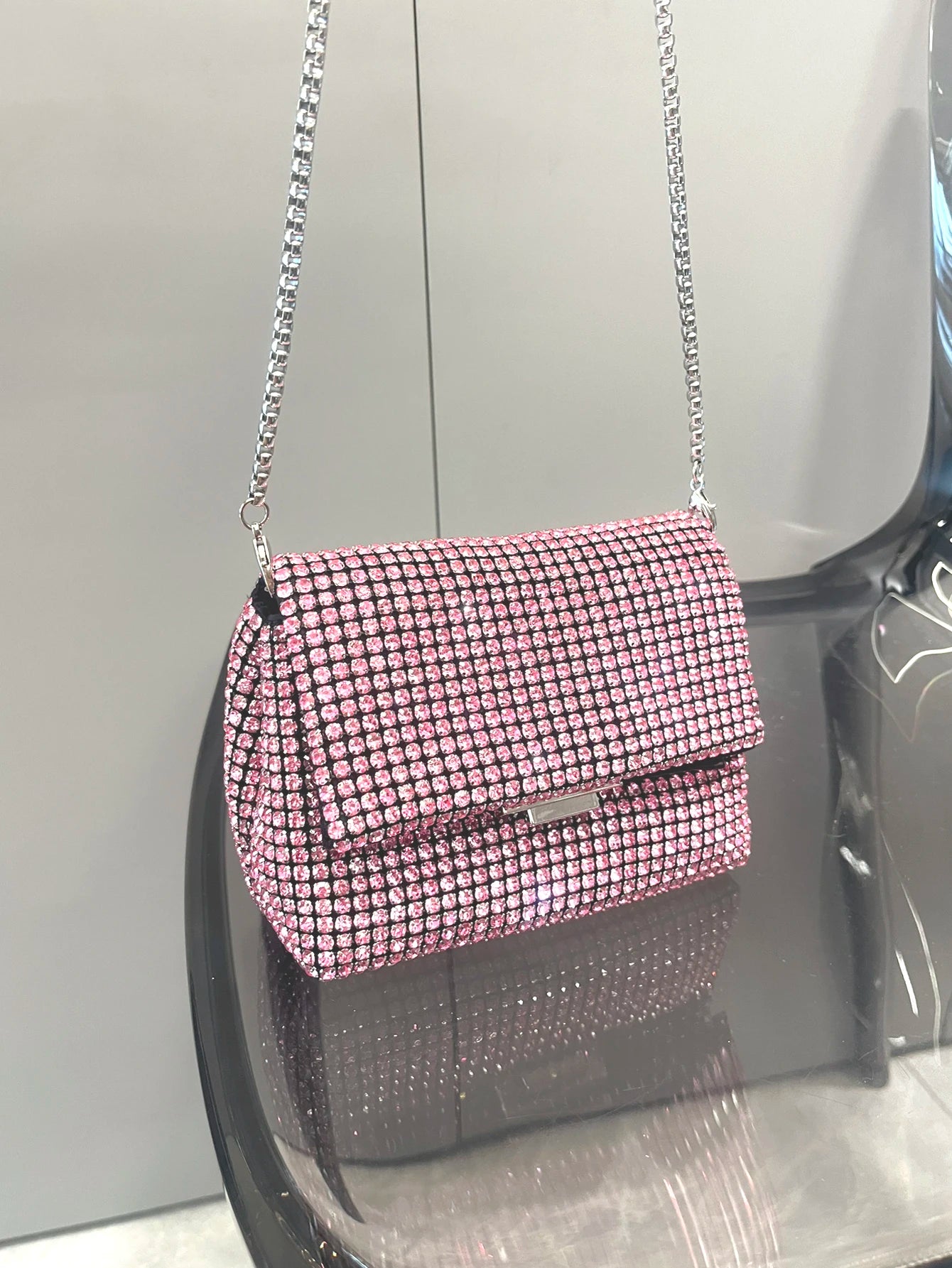 Glamante  - Sac à Main Luxe en Cristaux Brillants, Pochette de Soirée Rhinestones pour Femmes