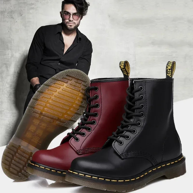 Winter Knight - Bottes Homme en Cuir PU, Élégance et Durabilité pour les Jours Froids 