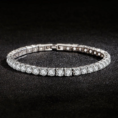 Brillo de Amor - Bracelet Tennis en Argent S925 avec Zircon, Élégance pour Femme