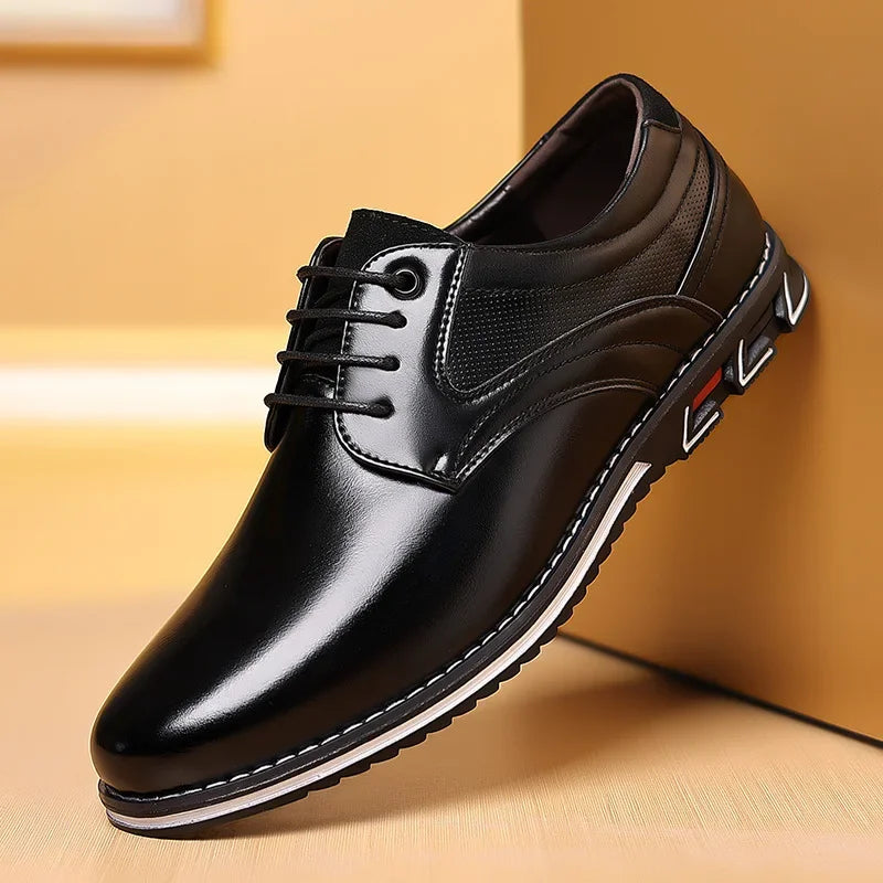 &quot; RétroGangs&quot;- Chaussures Homme Rétro en Cuir - Élégance et Confort Idéal pour le Travail et les Sorties Décontractées