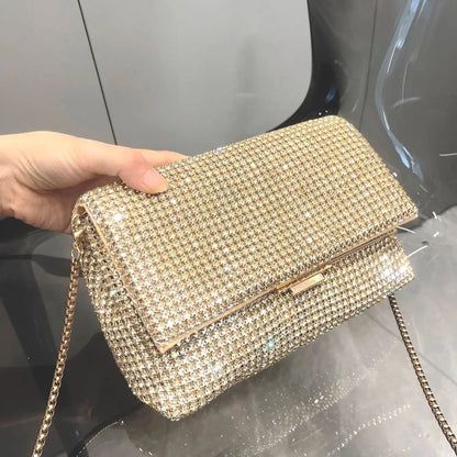 Glamante  - Sac à Main Luxe en Cristaux Brillants, Pochette de Soirée Rhinestones pour Femmes