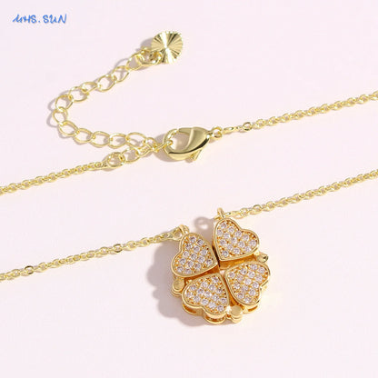 Flor de Amor - Collier Romantique avec Pendentif Magnétique, Double Usage 