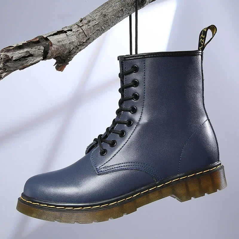 Winter Knight - Bottes Homme en Cuir PU, Élégance et Durabilité pour les Jours Froids 