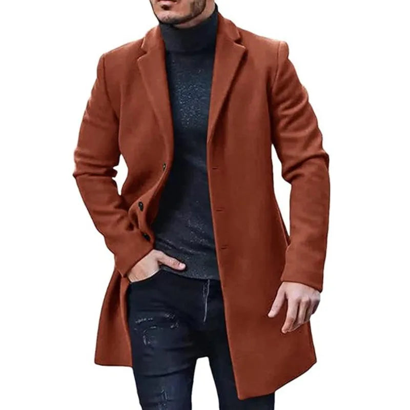 Nordic Edge - Manteau Homme Style Streetwear, Simple Boutonnage et Coupe Confortable