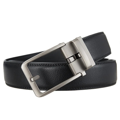 &quot;El Caballero&quot; - Ceinture Homme en Cuir Véritable avec Boucle Automatique