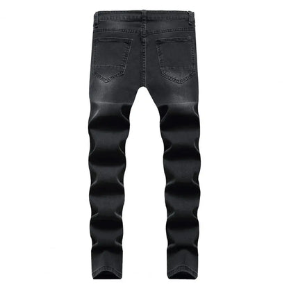 &quot;Style brut&quot; - Jeans Déchiré Vintage pour Homme avec Effet Peint, Ajusté et Moderne