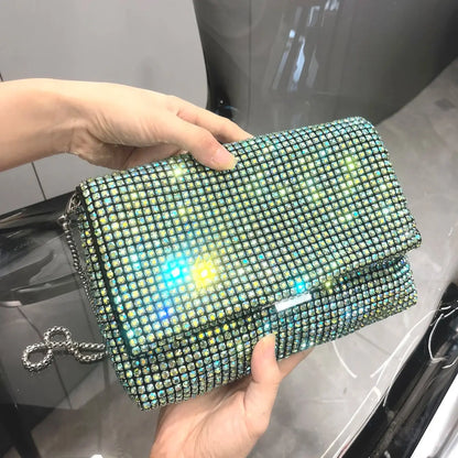 Glamante  - Sac à Main Luxe en Cristaux Brillants, Pochette de Soirée Rhinestones pour Femmes