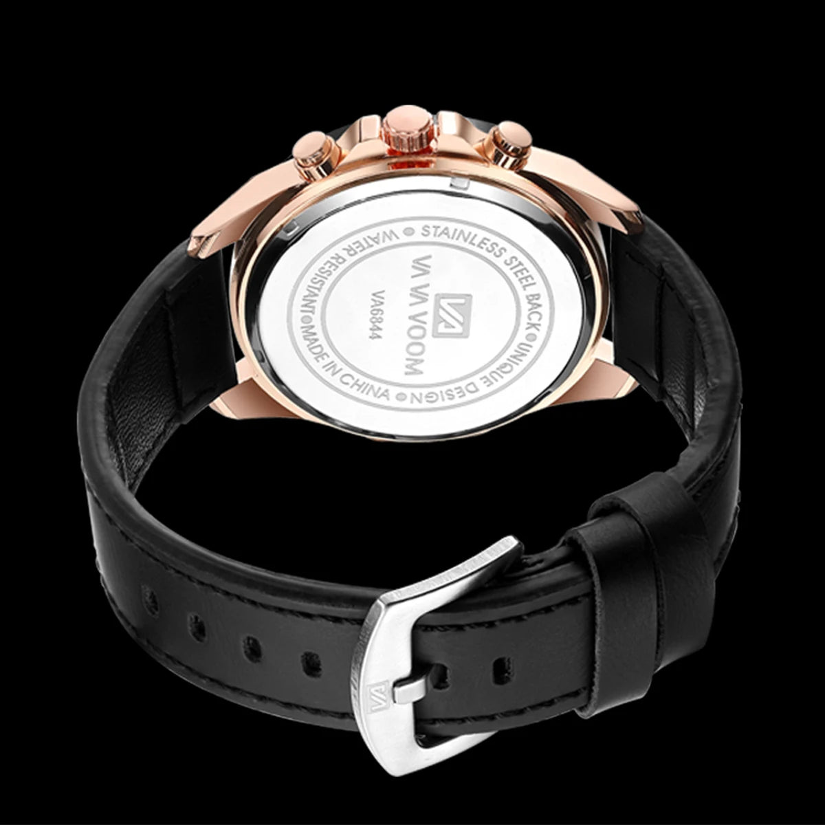 Racer Luxe - Montre Homme Sportive 46mm, Bracelet en Cuir, Design Élégant et Fonctionnel avec Calendrier Quartz