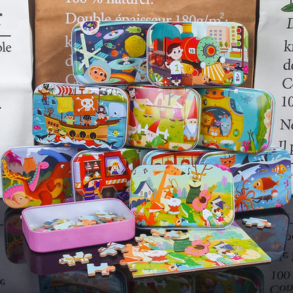 Puzzle Kids Fun - Jouet Éducatif en Bois pour Enfants, Développement Intellectuel