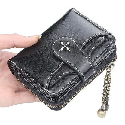 ‘‘Compactera’’ - Petit Portefeuille Femme en Cuir PU Design Compact et Moderne pour Femme