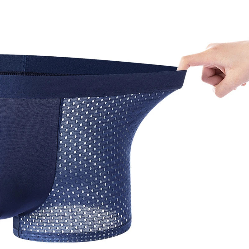 Ice Comfort Boxer - Lot de 4 Boxers en Soie Glacée Respirants pour Homme, Taille Plus Disponible