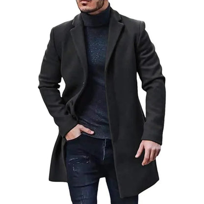 Nordic Edge - Manteau Homme Style Streetwear, Simple Boutonnage et Coupe Confortable