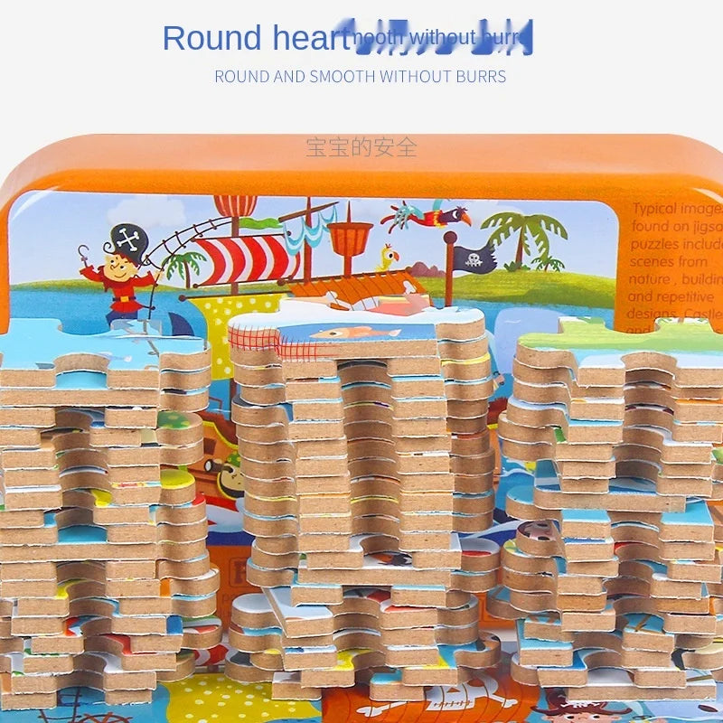 Puzzle Kids Fun - Jouet Éducatif en Bois pour Enfants, Développement Intellectuel