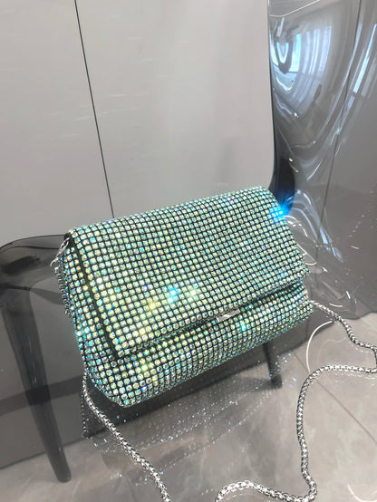 Glamante  - Sac à Main Luxe en Cristaux Brillants, Pochette de Soirée Rhinestones pour Femmes