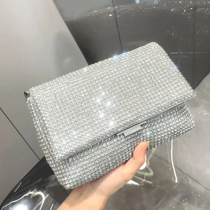 Glamante  - Sac à Main Luxe en Cristaux Brillants, Pochette de Soirée Rhinestones pour Femmes