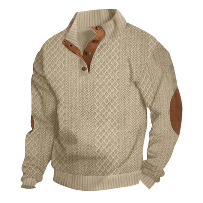 &quot;Paulo Marti&quot; - Sweat Jacquard Casual , Élégance et Simplicité - Style Unique en Maille Jacquard 