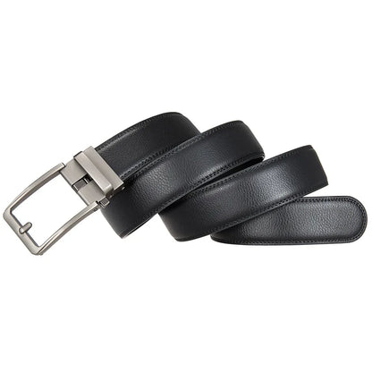 &quot;El Caballero&quot; - Ceinture Homme en Cuir Véritable avec Boucle Automatique