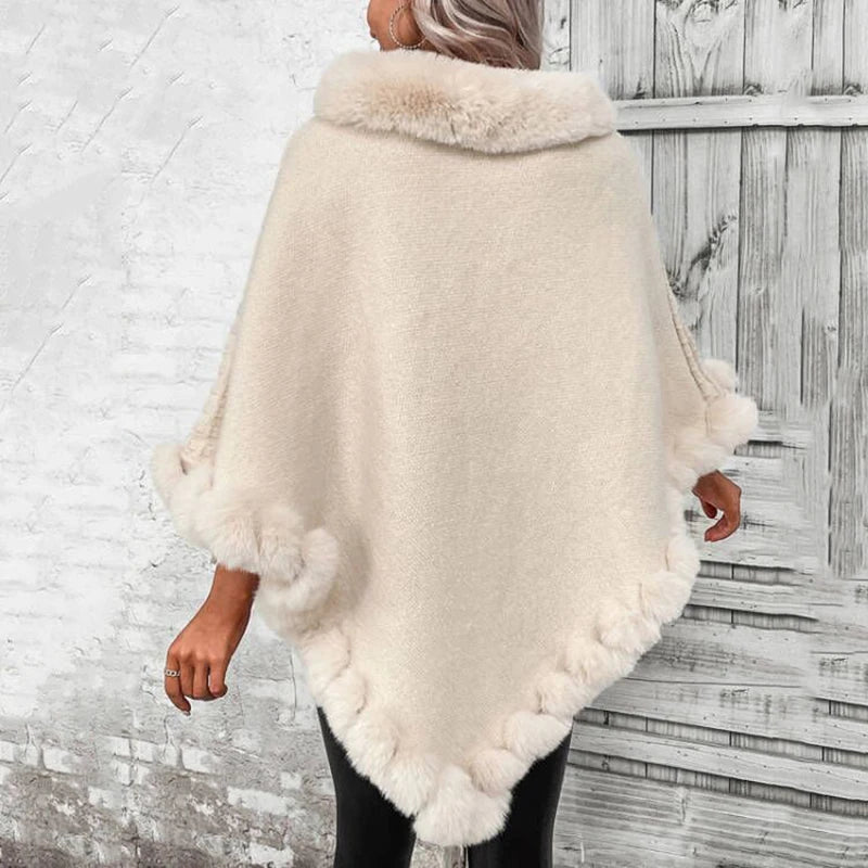 Encanto de Invierno - Manteau Cape Doux et Stylé Look Tendance et Confortable