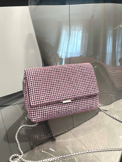 Glamante  - Sac à Main Luxe en Cristaux Brillants, Pochette de Soirée Rhinestones pour Femmes