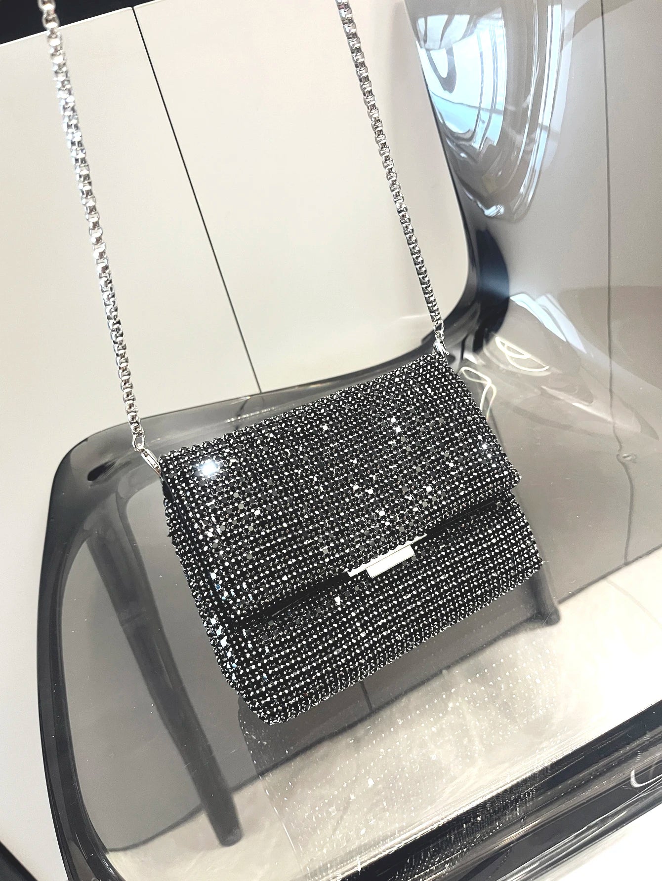 Glamante  - Sac à Main Luxe en Cristaux Brillants, Pochette de Soirée Rhinestones pour Femmes