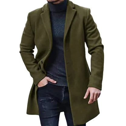 Nordic Edge - Manteau Homme Style Streetwear, Simple Boutonnage et Coupe Confortable