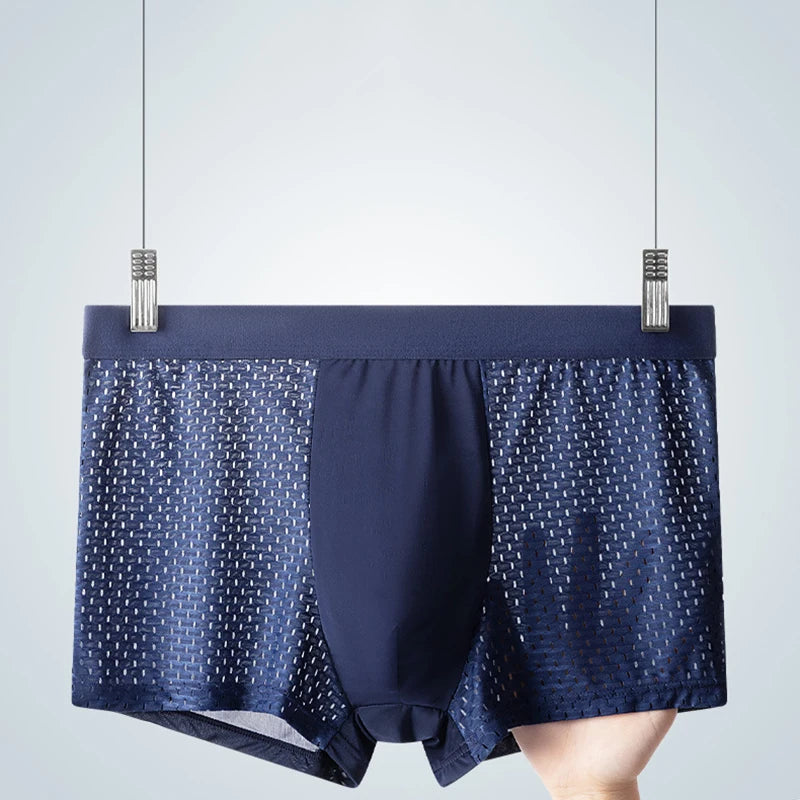 Ice Comfort Boxer - Lot de 4 Boxers en Soie Glacée Respirants pour Homme, Taille Plus Disponible