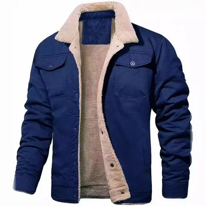 UrbanVelvet - Veste Homme Doublée de Velours et Coton Style Moderne et décontractée