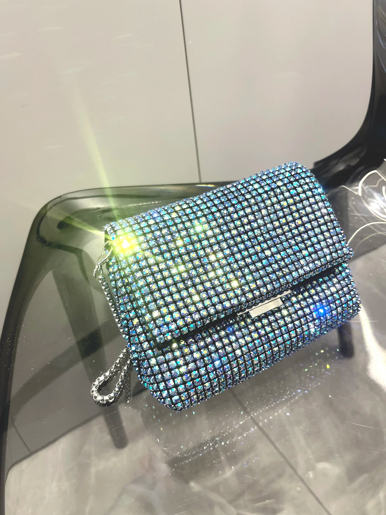 Glamante  - Sac à Main Luxe en Cristaux Brillants, Pochette de Soirée Rhinestones pour Femmes