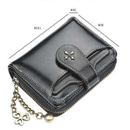 ‘‘Compactera’’ - Petit Portefeuille Femme en Cuir PU Design Compact et Moderne pour Femme