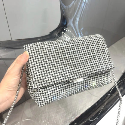 Glamante  - Sac à Main Luxe en Cristaux Brillants, Pochette de Soirée Rhinestones pour Femmes