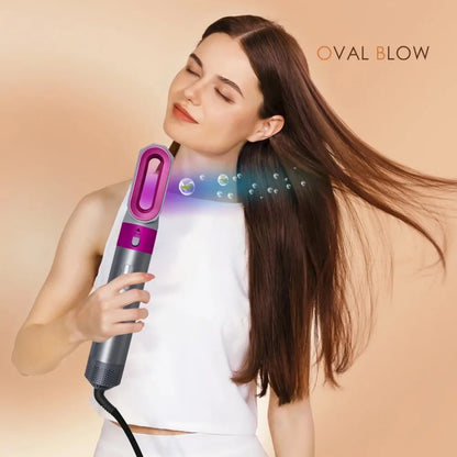 GlamWave Pro - Ensemble Brosse 5 en 1, Sèche-Cheveux et Boucleur, avec Technologie Ions Négatifs