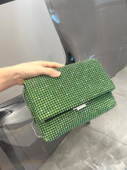 Glamante  - Sac à Main Luxe en Cristaux Brillants, Pochette de Soirée Rhinestones pour Femmes