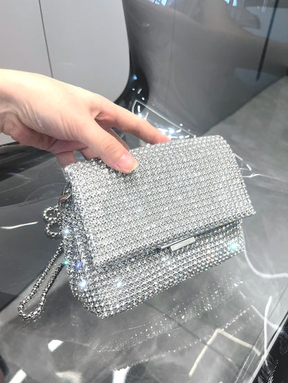 Glamante  - Sac à Main Luxe en Cristaux Brillants, Pochette de Soirée Rhinestones pour Femmes